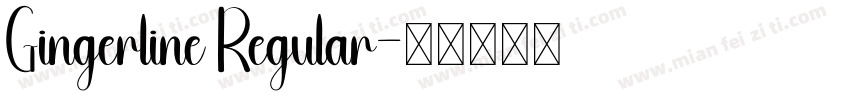 Gingerline Regular字体转换